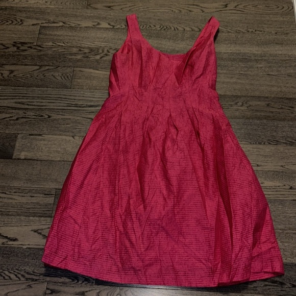 Nine West Vintage 2960’s hot pink waggle fit and flare sleeveless dress Sz 8 - Picture 9 of 16